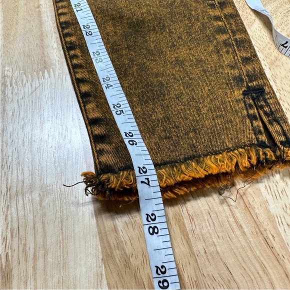 NWT AllSaints Miller Mid rise Skinny Orange Acid Washed Jeans Size Medium - Picture 7 of 12